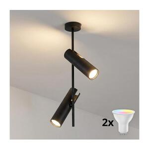 BRILAGI - LED RGBW Stmievaný luster na tyči BRANCH 2xGU10/6, 5W/230V čierna BG5256+2xAI0589 vyobraziť