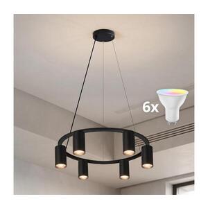 BRILAGI - LED RGBW stmievateľný luster na lanku SELE 6xGU10/6, 5W/230V čierna BG5280+AI2323 vyobraziť