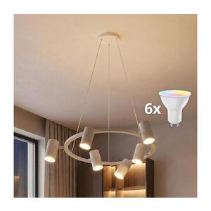 BRILAGI - LED RGBW stmievateľný luster na lanku SELE 6xGU10/6, 5W/230V biela BG5279+AI2323 vyobraziť