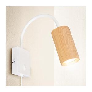 BRILAGI - Flexibilná nástenná lampa SELE 1xGU10/30W/230V biela/dubový dekor WO-W11-OEM vyobraziť