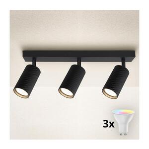 BRILAGI - LED RGBW stmievateľné bodové svietidlo SELE MODERN 3xGU10/4, 8W/230V čierne BG2868+3xAI2382 vyobraziť