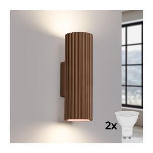 BRILAGI - LED nástenné svietidlo CRESTO 2xGU10/10W/230V 20 cm hnedé BR.1965 vyobraziť