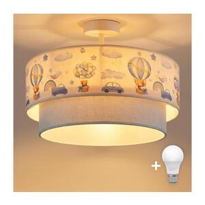 BRILAGI-LED Detský prisadený luster BOBO 1xE27/60W/230V pr.40cm krém./modrá/medvedík 8590828051237 vyobraziť