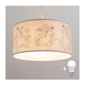 BRILAGI - LED detský závesný luster BOBO 1xE27/60W/230V, priemer 35 cm, biela / motív jednorožcov 8590828051121 vyobraziť