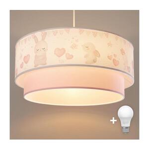 BRILAGI - LED detský luster na lanku BOBO 1xE27/60W/230V pr. 40 cm krémová/ružová/kráľovská modrá 8590828051305 vyobraziť