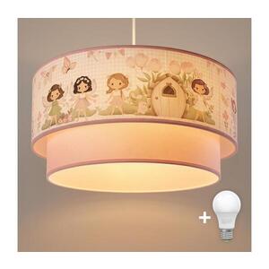 BRILAGI - LED detský luster na lanku BOBO 1xE27/60W/230V pr. 40 cm ružový/víly 8590828051244 vyobraziť
