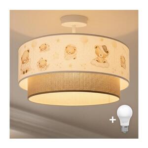 BRILAGI-LED Detský prisadený luster BOBO 1xE27/60W/230V priemer 40 cm biela/béžová/medvedík 8590828051336 vyobraziť
