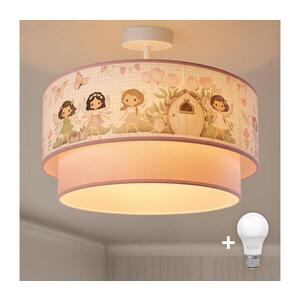 BRILAGI - LED detský prisadený luster BOBO 1xE27/60W/230V pr. 40 cm ružová/víly 8590828051251 vyobraziť