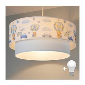 BRILAGI-LED Detský luster na lanku BOBO 1xE27/60W/230V pr.40 cm krém./modrá/medvedík 8590828051220 vyobraziť