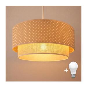 BRILAGI-LED Závesný luster na lanku BOHO BOBO 1xE27/60W/230V, priemer 40 cm, s bodkami, béžová/krémová 8590828051145 vyobraziť