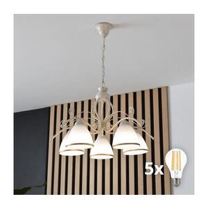 BRILAGI - LED luster na reťazi ANTICO 5xE27/60W/230V 3000K biela patina 8590828036838 vyobraziť