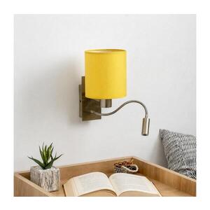BRILAGI-LED Flexibilná nástenná lampa NUBILA 1xE27/25W/230V + LED/3W mosadz/žltá BG1557+BG2452 vyobraziť