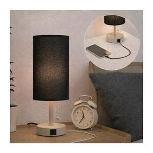 BRILAGI - Stolná lampa s USB portom TABLON 1xE27/25W/230V béžová/čierna BG3668+BG3682 vyobraziť