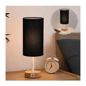 BRILAGI - Stolná lampa s USB portom TABLON 1xE27/25W/230V dub/biela/čierna BG3674+BG3682 vyobraziť