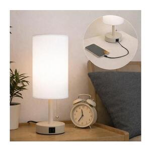 BRILAGI - Stolová lampa s USB portom TABLON 1xE27/25W/230V béžová/biela BG3668+BG3680 vyobraziť