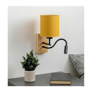 BRILAGI - LED nástenné svietidlo NUBILA WOOD 1xE27/25W/230V + LED/3W dub/čierna/žltá BG1564+BG2452 vyobraziť