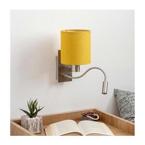 BRILAGI - LED flexibilná nástenná lampa NUBILA 1xE27/25W/230V+LED/3W chróm/žltá BG1556+BG2452 vyobraziť