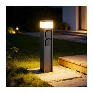 BRILAGI -Vonkajšia lampa so 2 zásuvkami SCHUKO PILLAR 1xG9/11W/230V IP44 antracit BRI812 vyobraziť