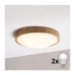 BRILAGI - LED stropné svietidlo CARVALHO MODERN SLIM 2xE27/60W/230V pr. 37, 5 cm dub 8590828039419 vyobraziť