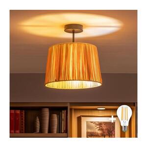 BRILAGI - LED prisadený luster CERIA BOHO 1xE27/60W/230V priemer 30 cm čierna/rafia BG3989+EG781157 vyobraziť