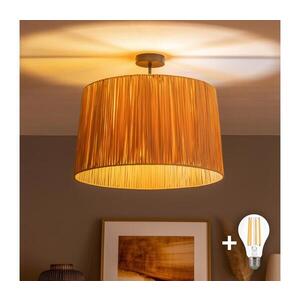 BRILAGI - LED Prisadený luster CERIA BOHO 1xE27/60W/230V priemer 50 cm čierna/rafia BG3989+EG781158 vyobraziť