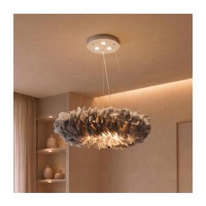 BRILAGI - LED luster na lanku FEATHER 3xE27/40W/230V + 3xLED/3W pr. 50 cm šedý BRI941 vyobraziť
