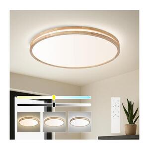 BRILAGI - LED stmievateľné svietidlo MOLINA LED/100W/230V 3000-6000K dub, priemer 80 cm + diaľkový ovládač BRI887 vyobraziť