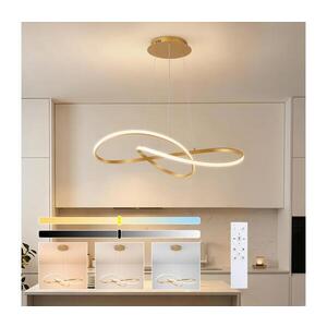 BRILAGI - stmievateľný LED luster na lanku INFINITY LED/80W/230V 80x80 cm zlatý + diaľkové ovládanie BRI911 vyobraziť