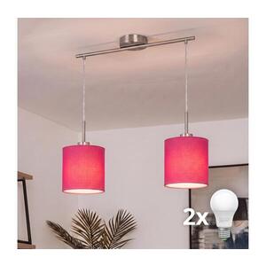 BRILAGI - LED luster na lanku NUBILA 2xE27/60W/230V ružový EG32519+2xBG1577 vyobraziť