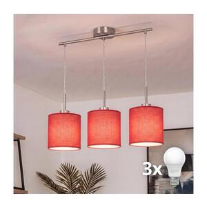BRILAGI - LED luster na lanku NUBILA 3xE27/60W/230V červená EG32521+3xBG1578 vyobraziť