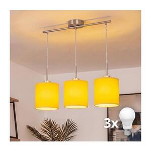 BRILAGI - LED luster na lanku NUBILA 3xE27/60W/230V žltý EG32521+3xBG2452 vyobraziť