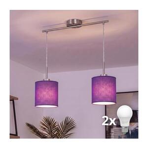 BRILAGI - LED luster na lanku NUBILA 2xE27/60W/230V fialová EG32519+2xBG1580 vyobraziť