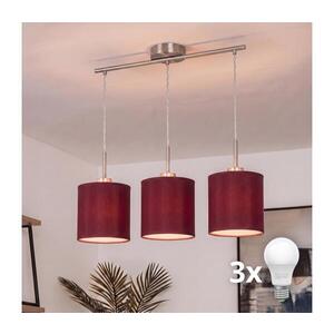 BRILAGI - LED luster na lanku NUBILA 3xE27/60W/230V pompejská červená EG32521+3xBG1579 vyobraziť