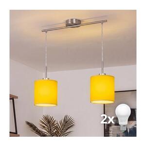 BRILAGI - LED luster na lanku NUBILA 2xE27/60W/230V žltý EG32519+2xBG2452 vyobraziť