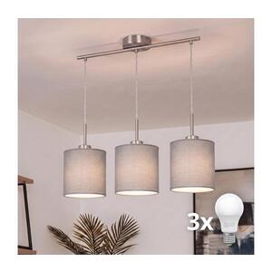 BRILAGI - LED luster na lane NUBILA 3xE27/60W/230V svetlosivá EG32521+3xBG2454 vyobraziť