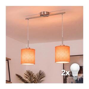 BRILAGI - LED luster na lanku NUBILA 2xE27/60W/230V oranžový EG32519+2xBG2453 vyobraziť