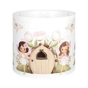 BRILAGI - Univerzálne tienidlo BOBO E27 pr. 15 cm biela/ružová/víly 757502 vyobraziť