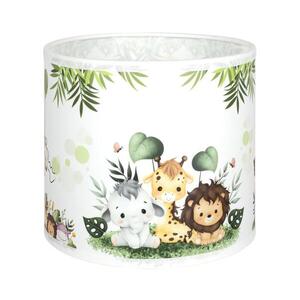 BRILAGI - Univerzálne tienidlo BOBO E27, priemer 15 cm, biela/zelená/džungľa 757526 vyobraziť