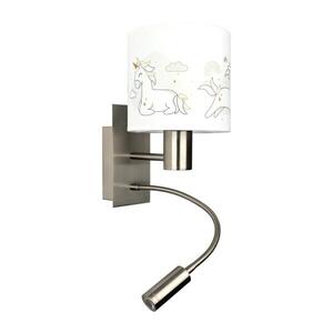 BRILAGI - LED Flex. lampa BOBO 1xE27/25W/230V + LED/3W m. chróm/biela/jednorožce BG1556+BG5579 vyobraziť