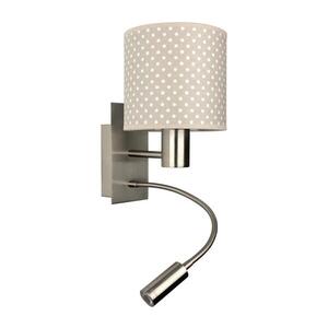 BRILAGI - LED flexibilná lampa BOBO 1xE27/25W/230V + LED/3W matný chróm/béžová/s bodkami BG1556+BG5581 vyobraziť