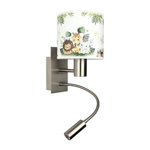BRILAGI - LED flexibilná lampa BOBO 1xE27/25W/230V + LED/3W m. chróm/biela/zelená/džungľa BG1556+BG5588 vyobraziť