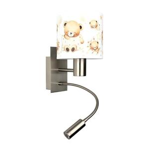 BRILAGI - LED flexibilná lampa BOBO 1xE27/25W/230V + LED/3W m. chróm/biela/medvedíky BG1556+BG5590 vyobraziť