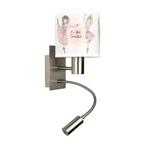 BRILAGI - LED flexibilná lampa BOBO 1xE27/25W/230V + LED/3W m. chróm/biela/ružová/bal. BG1556+BG5591 vyobraziť