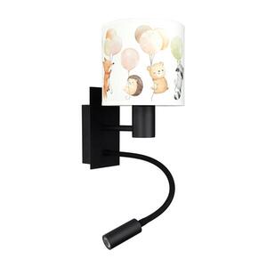 BRILAGI - LED flexibilná lampa BOBO 1xE27/25W/230V + LED/3W čierna/biela/so zvieratkami BG1558+BG5577 vyobraziť