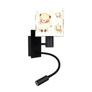 BRILAGI - LED flexibilná lampa BOBO 1xE27/25W/230V + LED/3W čierna/biela/medvedíky BG1558+BG5590 vyobraziť
