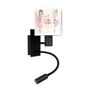 BRILAGI - LED flexibilná lampa BOBO 1xE27/25W/230V + LED/3W čierna/biela/ružová/baletky BG1558+BG5591 vyobraziť