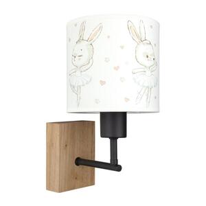 BRILAGI - Nástenné svietidlo BOBO WOOD 1xE27/25W/230V dub/čierna/biela/zajačiky BG1561+BG5580 vyobraziť