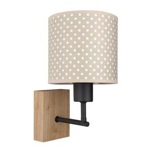 BRILAGI - Nástenné svietidlo BOBO WOOD 1xE27/25W/230V dub/čierna/béžová/bodky BG1561+BG5581 vyobraziť