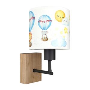 BRILAGI - Nástenné svietidlo BOBO WOOD 1xE27/25W/230V dub/čierna/biela/motív zvieratiek BG1561+BG5583 vyobraziť