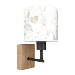 BRILAGI - Nástenné svietidlo BOBO WOOD 1xE27/25W/230V dub/čierna/biela/zajačiky BG1561+BG5584 vyobraziť